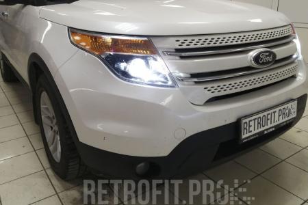 Ford Explorer V (2010-2015) — замена линз на bi-led Optima Professional Series