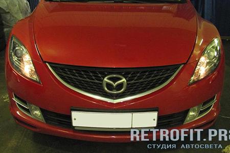 Mazda 6 (2007-2013) — установка светодиодных ресничек