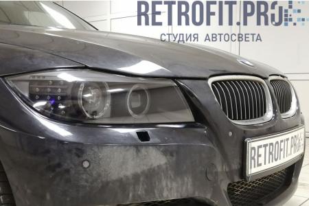 BMW 3 серия (E90 RE) — замена линз, покраска масок