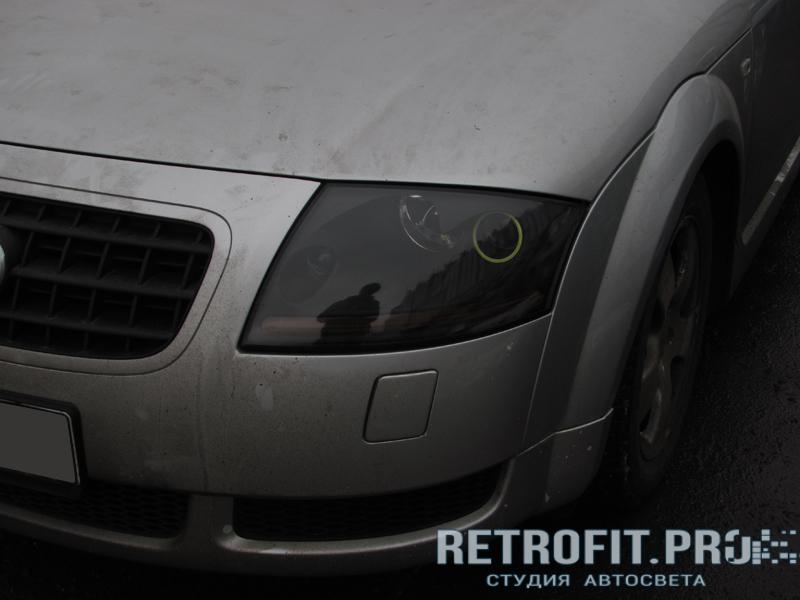 Audi TT - Восстановление фар и установка Ангельских глазок Cob 