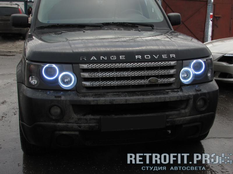 Range Rover Sport Чернение и установка ангельских глазок