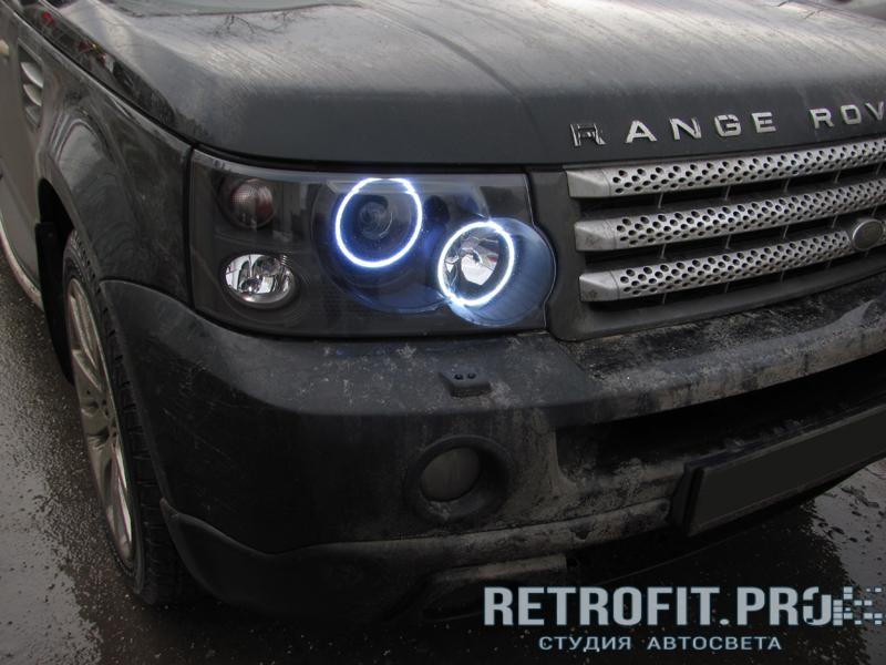 Range Rover Sport Чернение и установка ангельских глазок