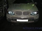 Белая подсветка глазок на BMW