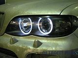 Белая подсветка глазок на BMW