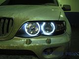 Белая подсветка глазок на BMW
