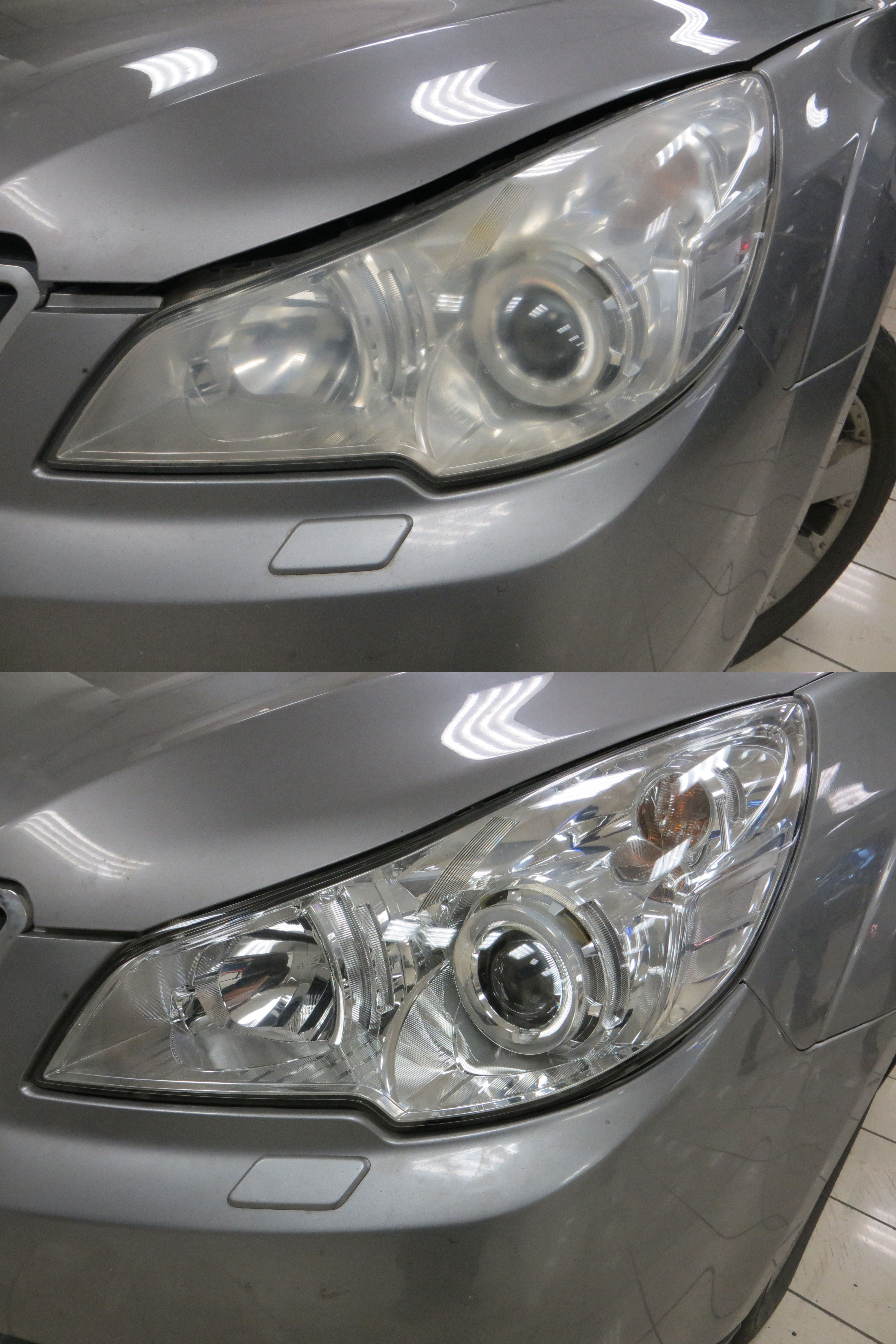 Subaru Outback IV (2009-2014) - Замена линз + Полировка фар