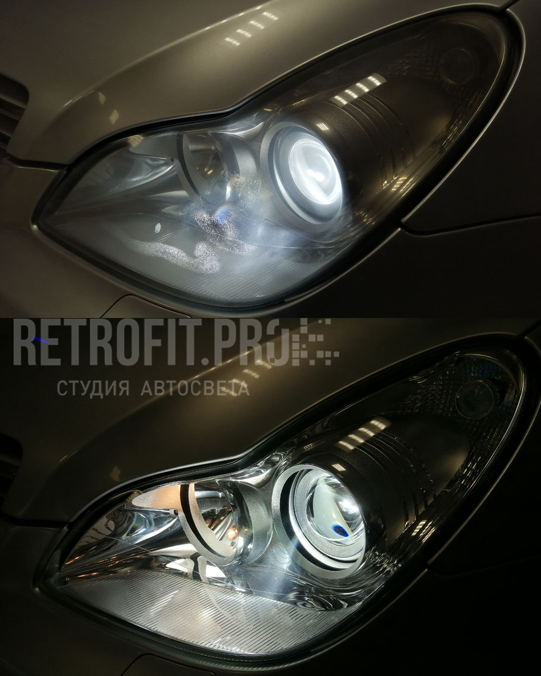 Mercedes-Benz CLS I (C219) (2004-2010) - Глубокая полировка, бронирование, замена линз + ламп